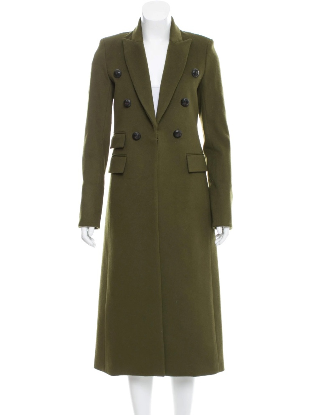 Veronica Beard Wool Voyager Coat Army Green w/ Dickey Sz 6 - Picture 14 of 14